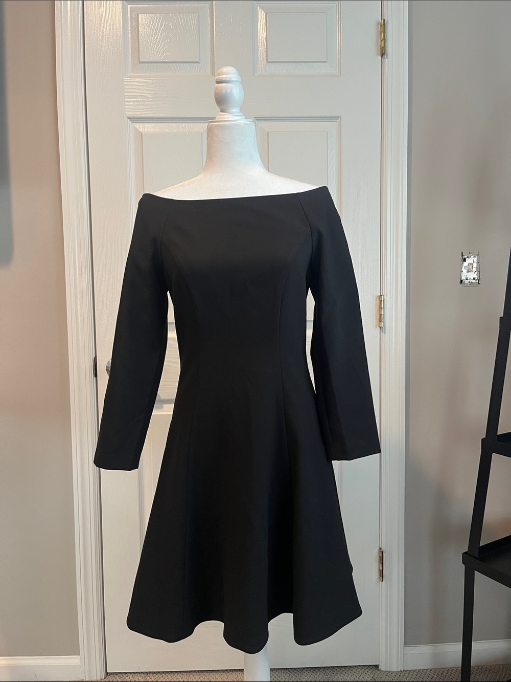 Likely Black One-Shoulder A-Line Dress